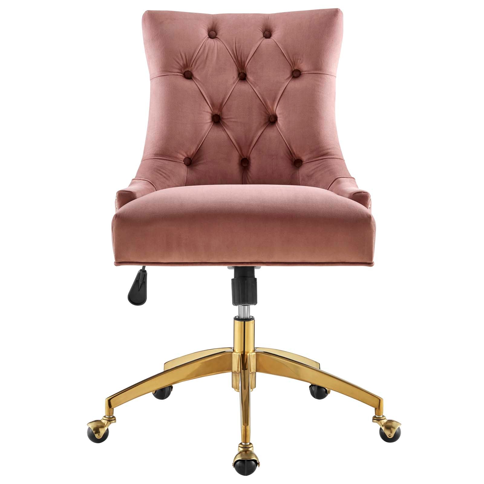 Andrew Tufted Velvet Gold Office Chair