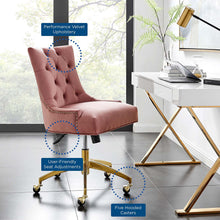 Load image into Gallery viewer, Andrew Tufted Velvet Gold Office Chair