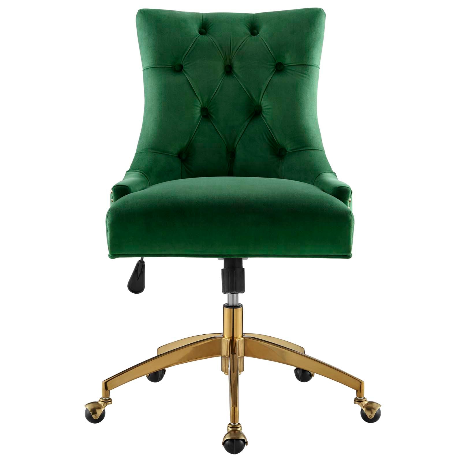 Andrew Tufted Velvet Gold Office Chair