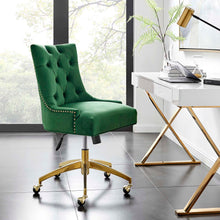 Load image into Gallery viewer, Andrew Tufted Velvet Gold Office Chair