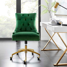 Load image into Gallery viewer, Andrew Tufted Velvet Gold Office Chair