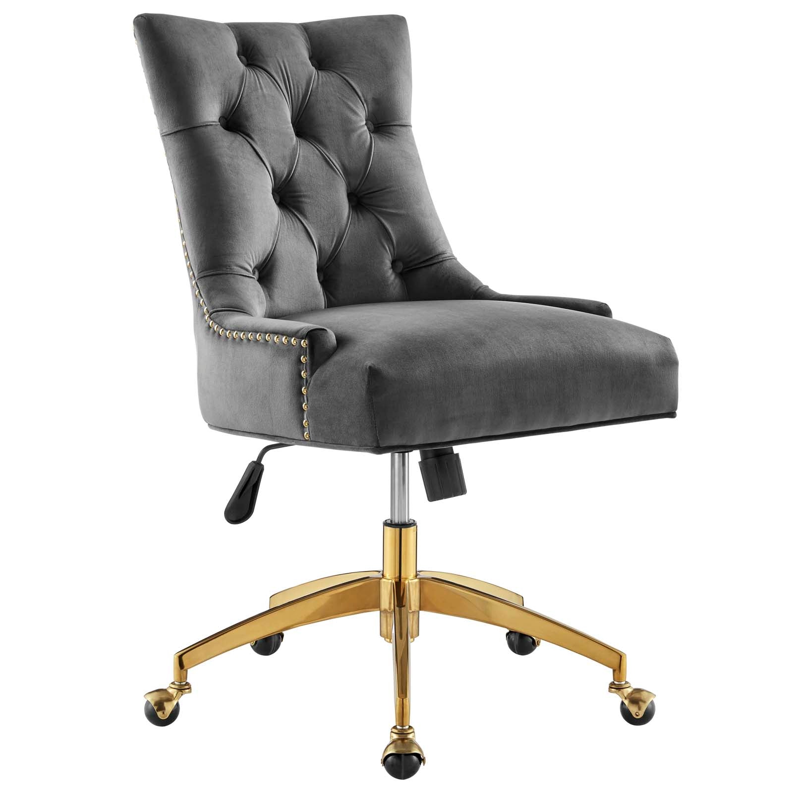 Andrew Tufted Velvet Gold Office Chair