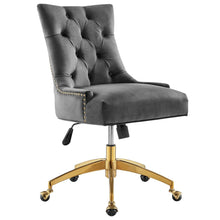 Load image into Gallery viewer, Andrew Tufted Velvet Gold Office Chair