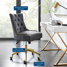 Load image into Gallery viewer, Andrew Tufted Velvet Gold Office Chair