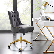 Load image into Gallery viewer, Andrew Tufted Velvet Gold Office Chair