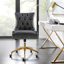 Load image into Gallery viewer, Andrew Tufted Velvet Gold Office Chair