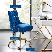 Load image into Gallery viewer, Andrew Tufted Velvet Gold Office Chair