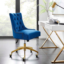Load image into Gallery viewer, Andrew Tufted Velvet Gold Office Chair