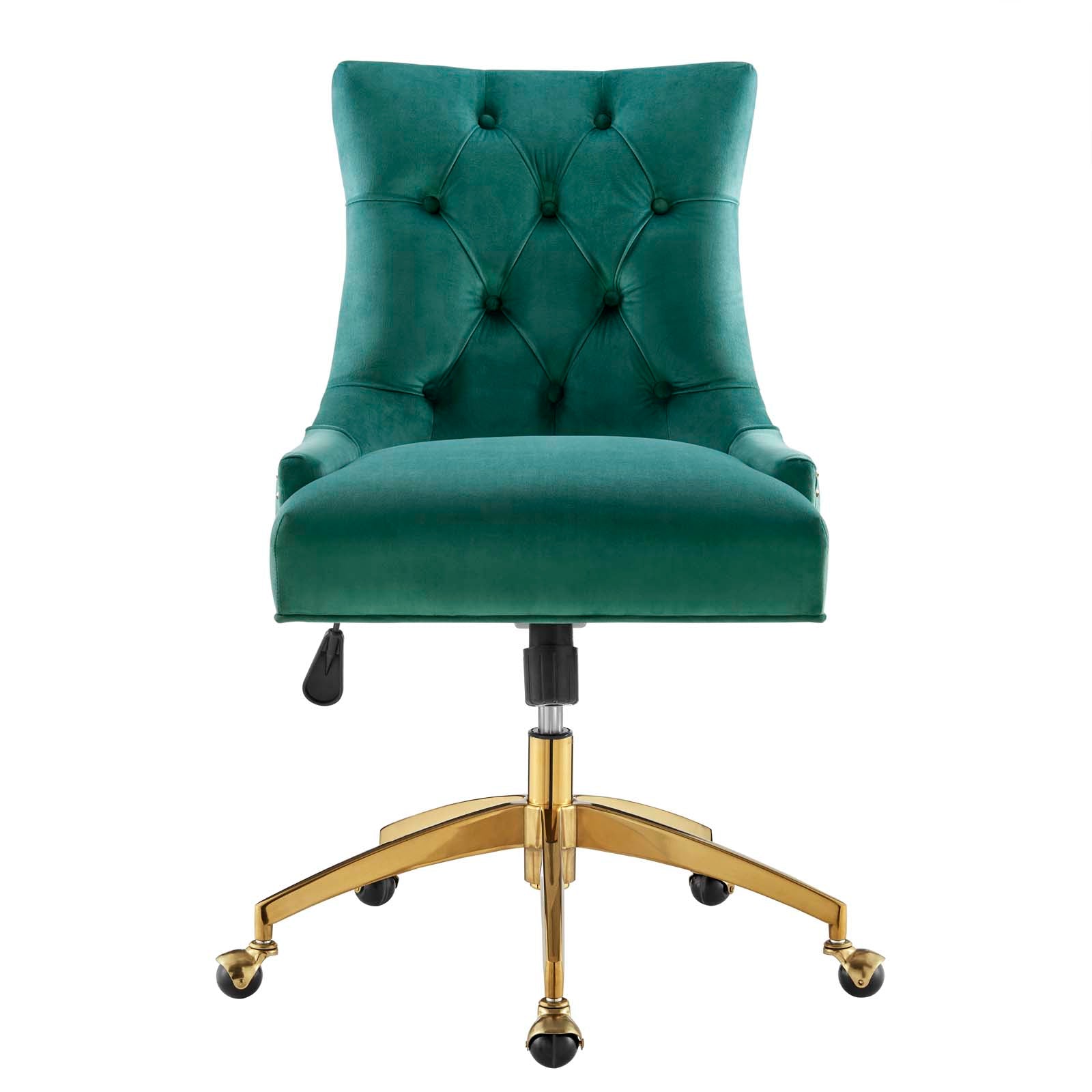 Andrew Tufted Velvet Gold Office Chair