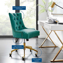 Load image into Gallery viewer, Andrew Tufted Velvet Gold Office Chair