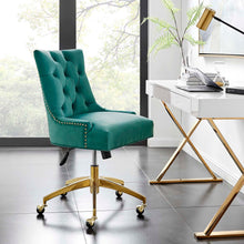 Load image into Gallery viewer, Andrew Tufted Velvet Gold Office Chair