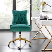 Load image into Gallery viewer, Andrew Tufted Velvet Gold Office Chair