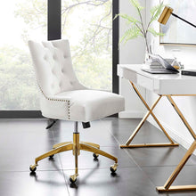 Load image into Gallery viewer, Andrew Tufted Velvet Gold Office Chair