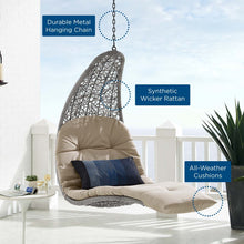 Load image into Gallery viewer, Panorama Outdoor Patio Hanging Chaise Lounge Swing Chair