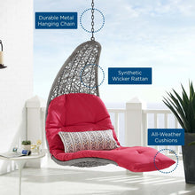 Load image into Gallery viewer, Panorama Outdoor Patio Hanging Chaise Lounge Swing Chair