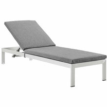Load image into Gallery viewer, Coast Outdoor Patio Aluminum Black Mesh Chaise With Cushions