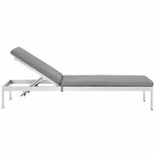 Load image into Gallery viewer, Coast Outdoor Patio Aluminum White Mesh Chaise With Cushions