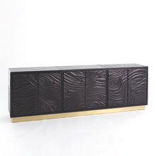Load image into Gallery viewer, Forest Long Cabinet In Charcoal Leather