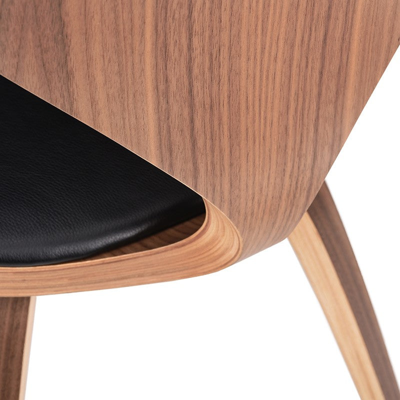 Satine Dining Chair With Leather Seat
