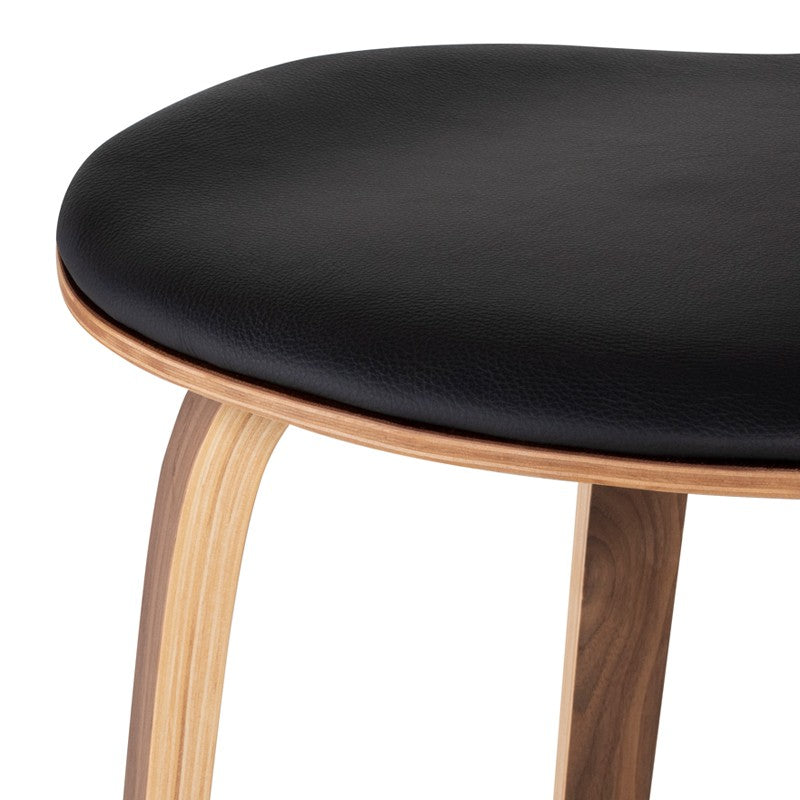 Satine Bar Stool in Leather Seat