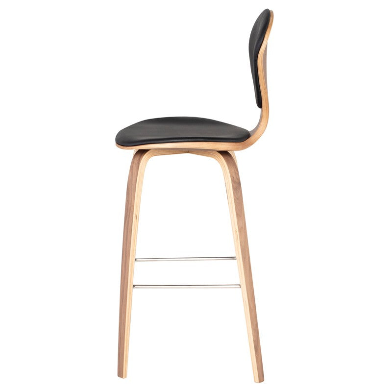 Satine Bar Stool in Leather Seat