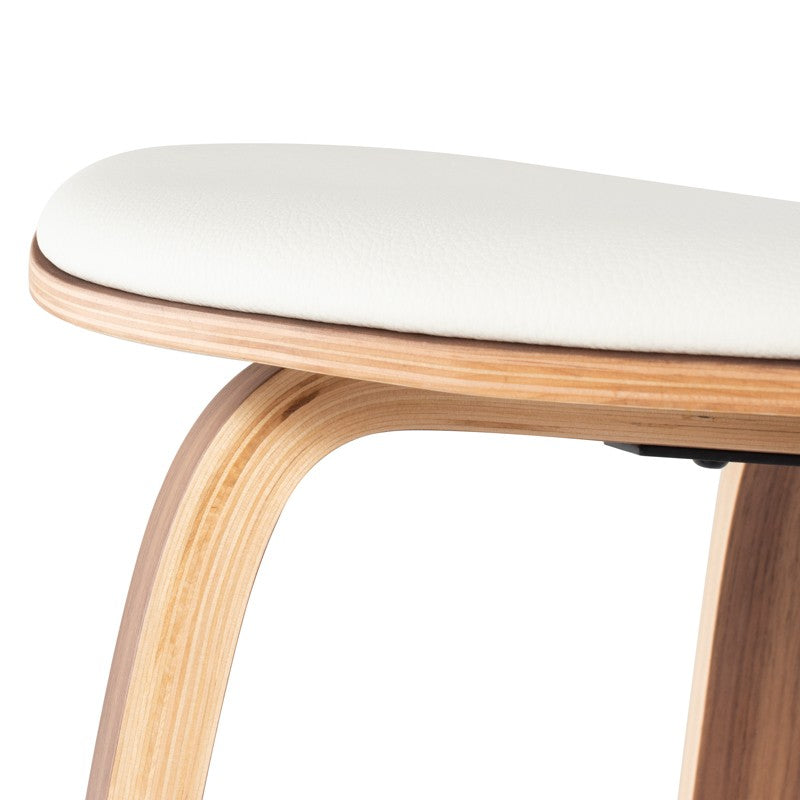 Satine Bar Stool in Leather Seat