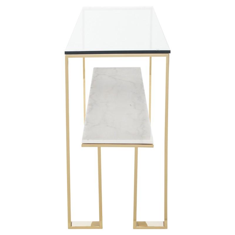 Tierra Console Table White Marble