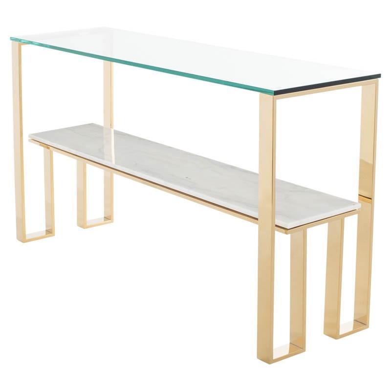 Tierra Console Table White Marble