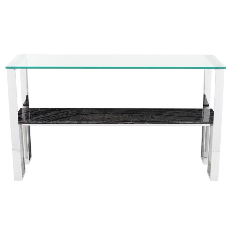 Tierra Console Table Black Marble