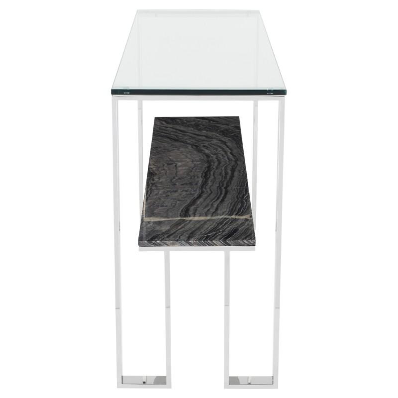 Tierra Console Table Black Marble