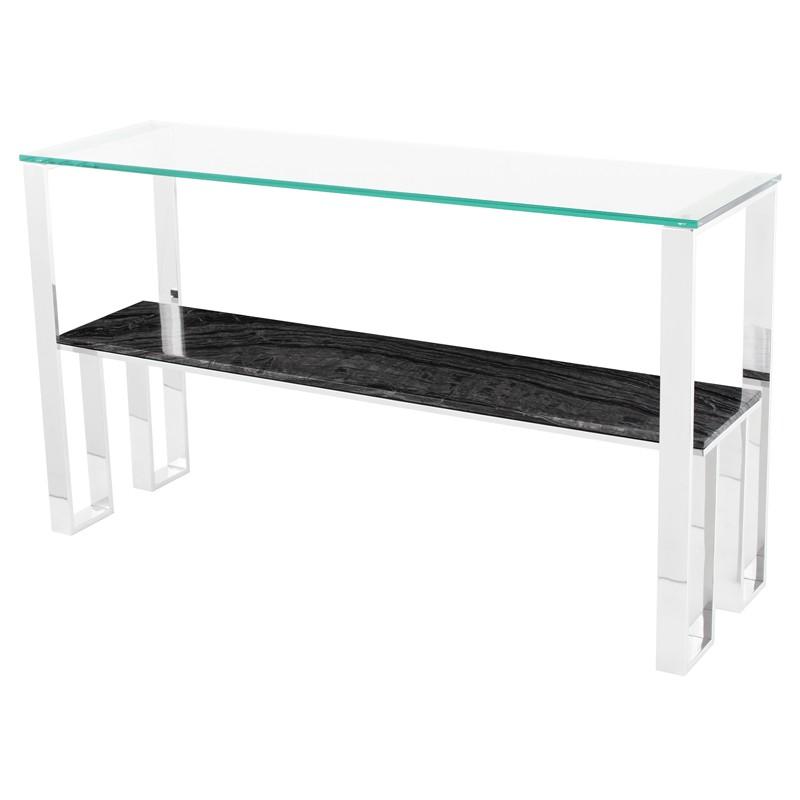 Tierra Console Table Black Marble