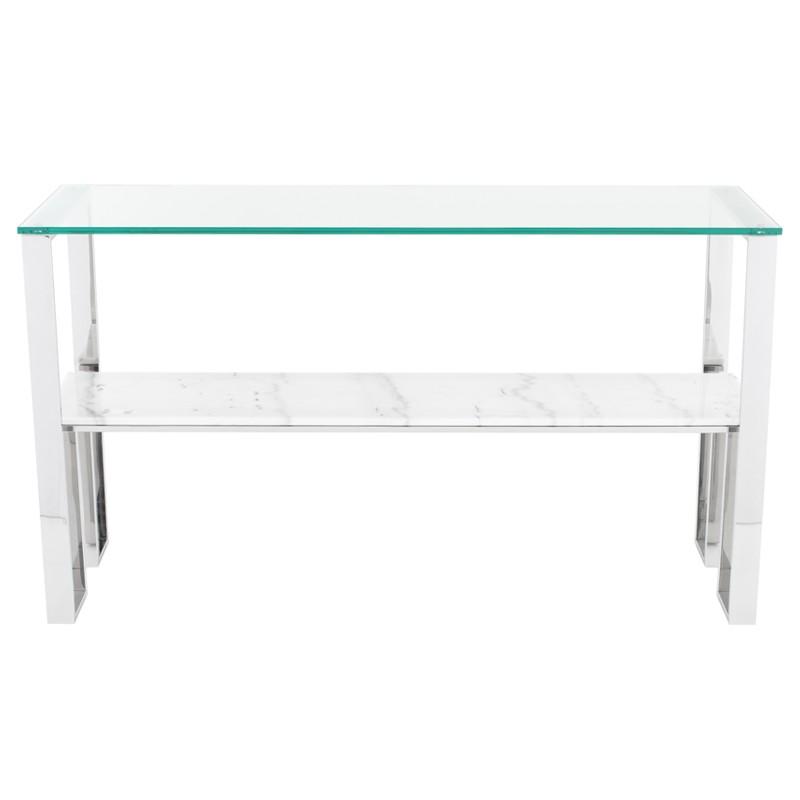 Tierra Console Table White Marble