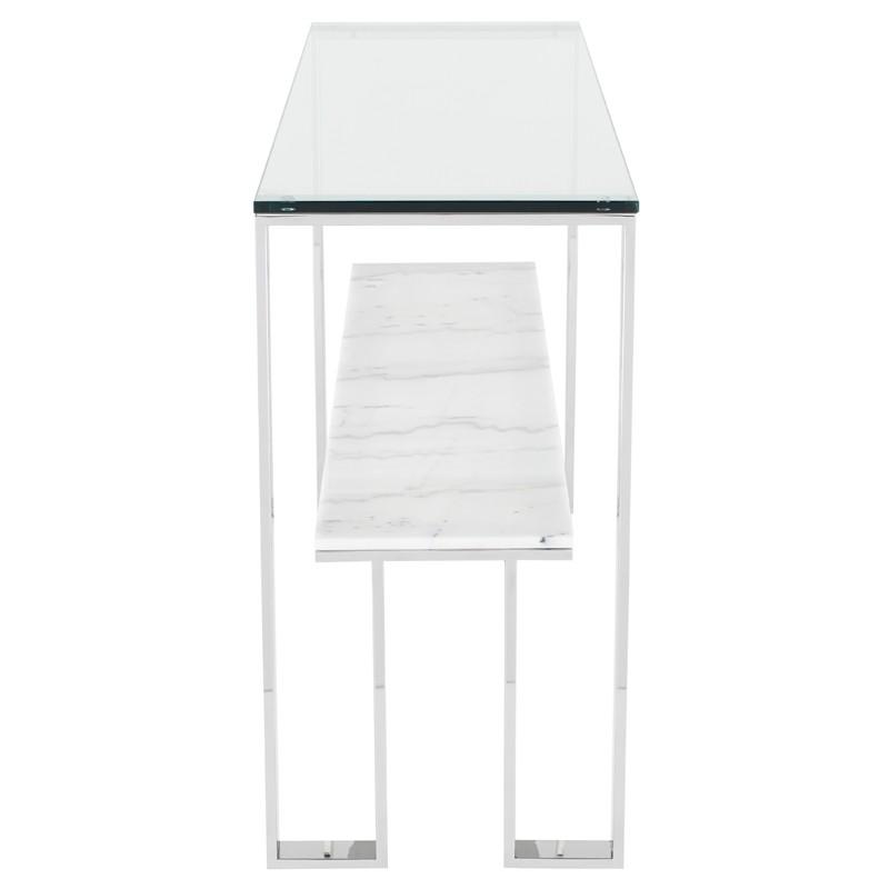 Tierra Console Table White Marble