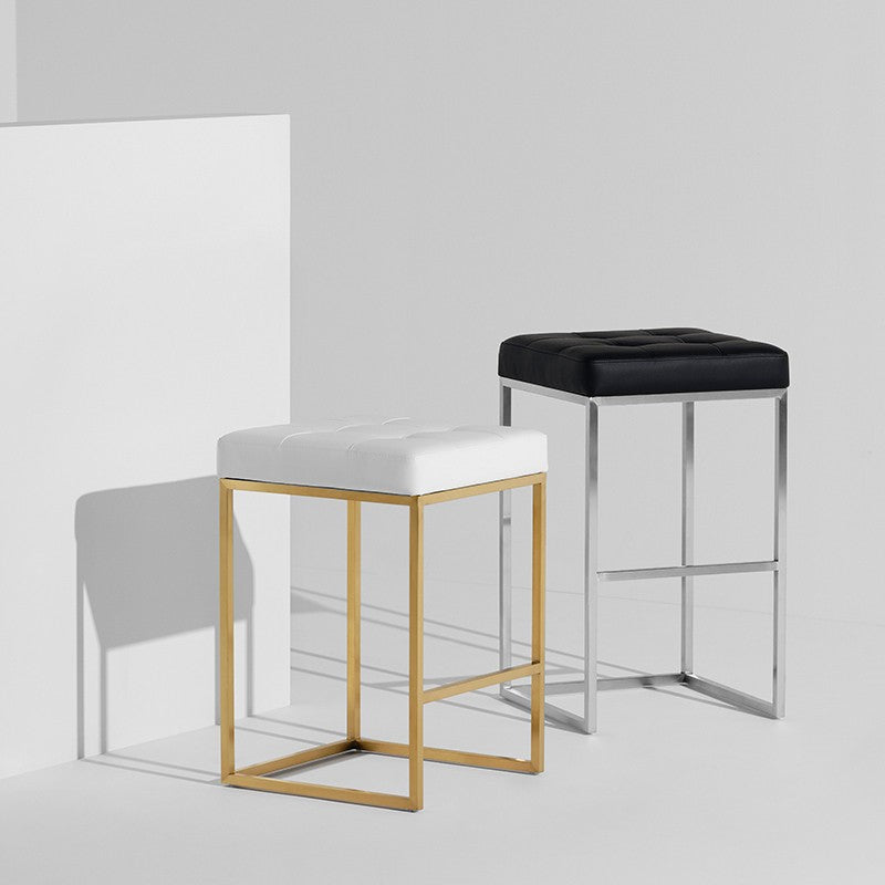 Chi Bar Stool In Brushed Stainless
