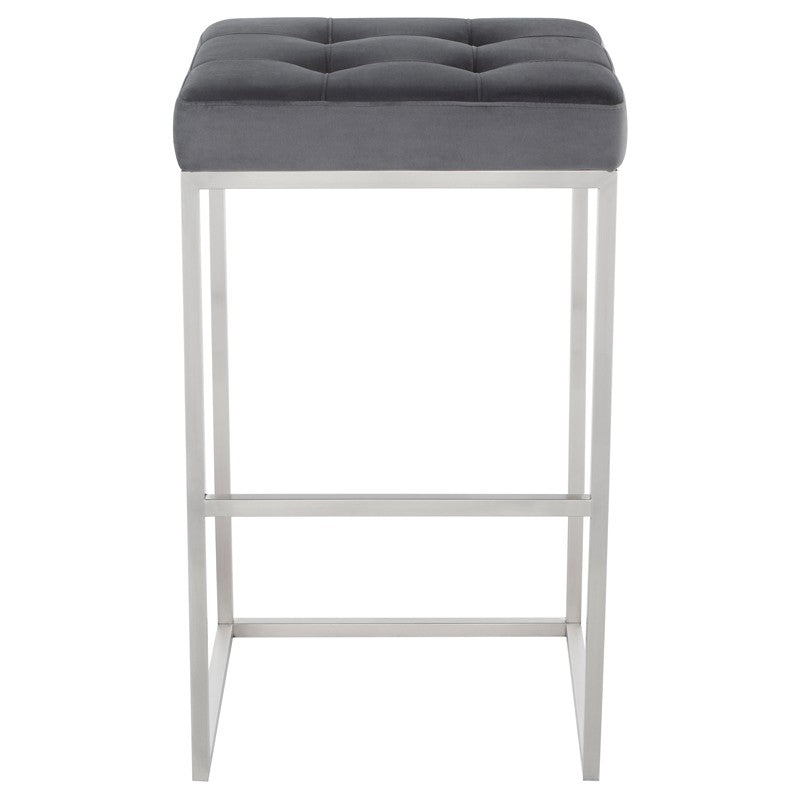 Chi Bar Stool In Brushed Stainless