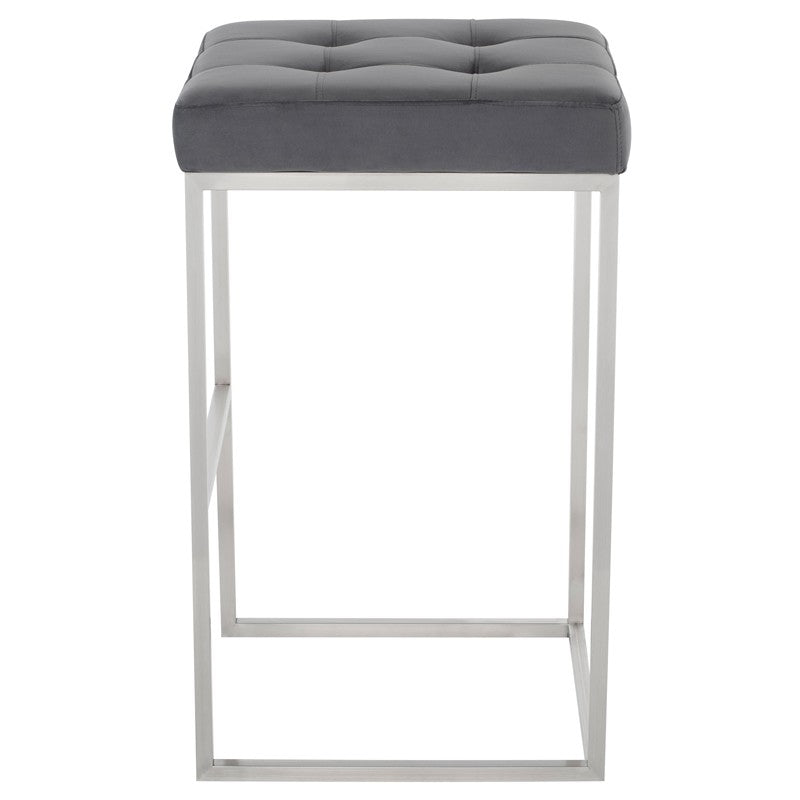 Chi Bar Stool In Brushed Stainless