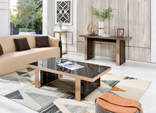 Load image into Gallery viewer, Mauris Black &amp; Rosegold Console Table