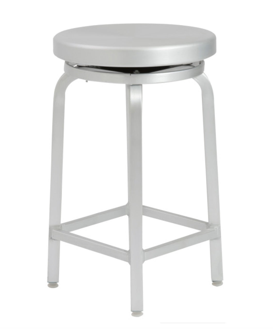 Miller-C Swivel 24" Counter Stool Matte Aluminum