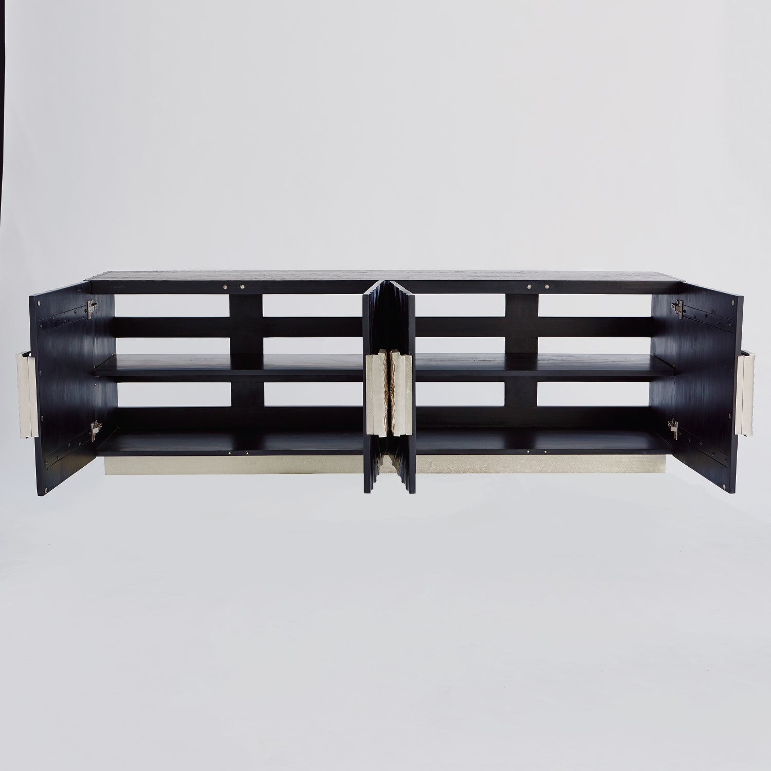 Pleated Media Cabinet Storage