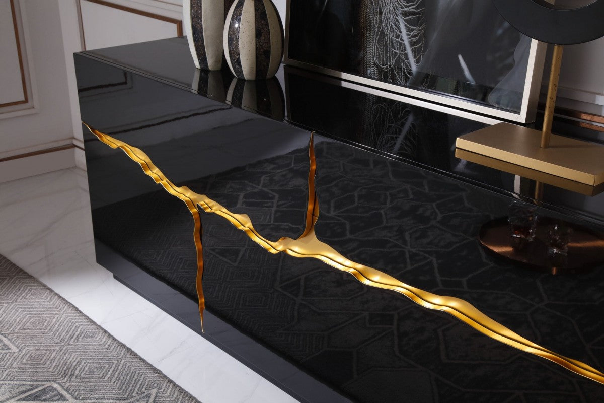 Paramount Sideboard With Gold Accents