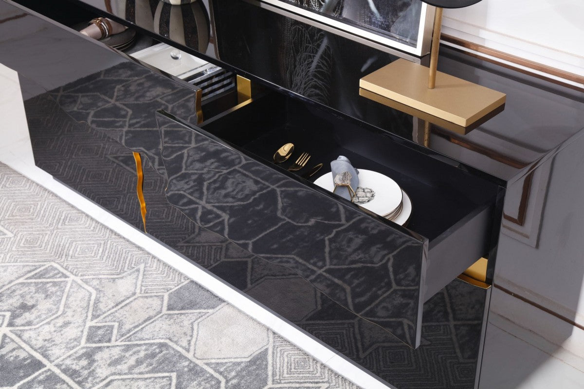 Paramount Sideboard With Gold Accents