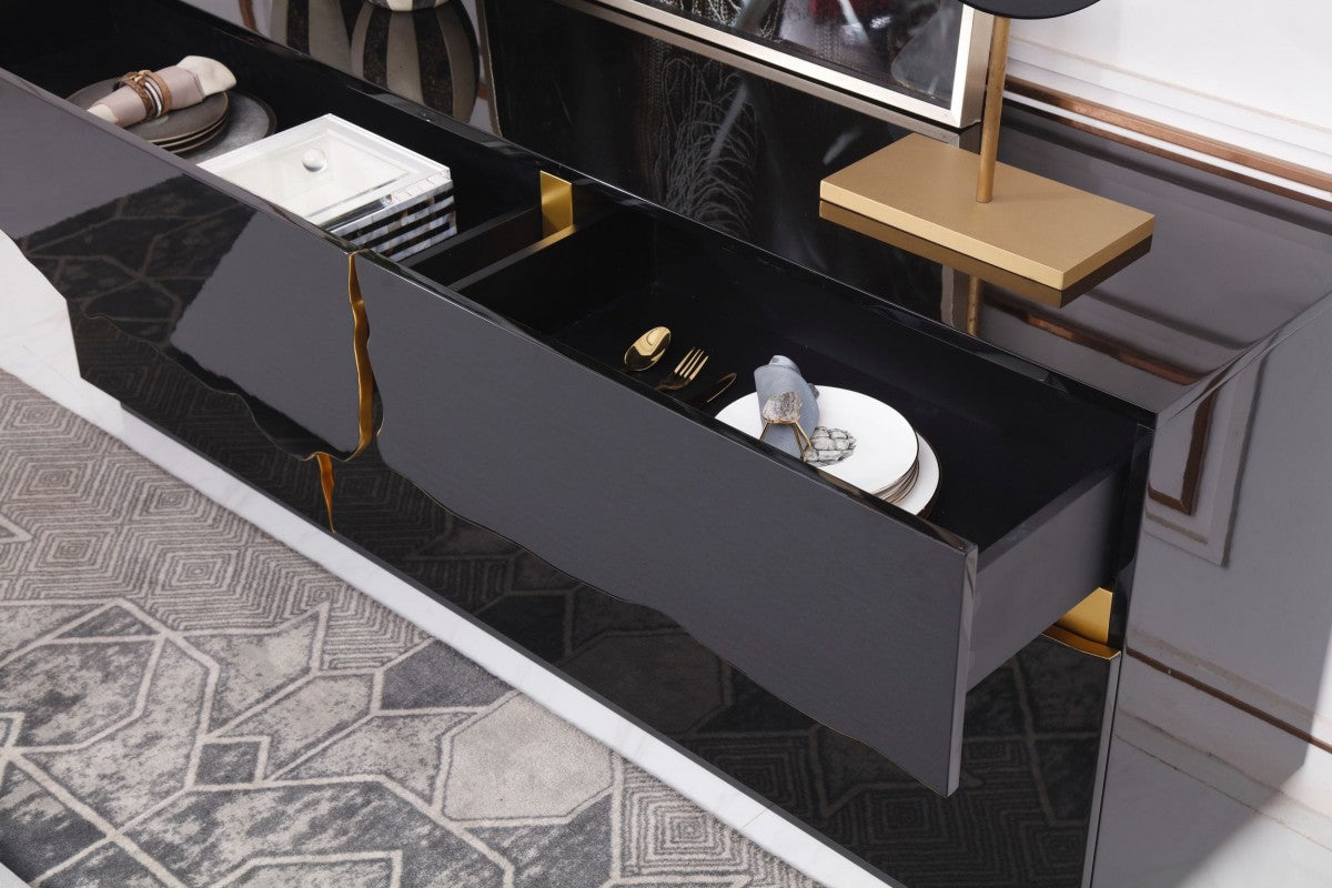 Paramount Sideboard With Gold Accents