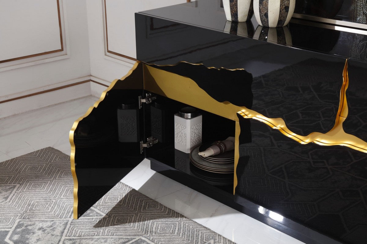 Paramount Sideboard With Gold Accents