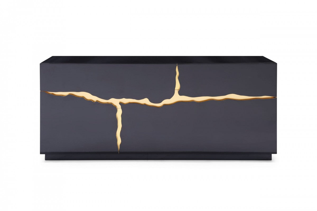 Paramount Sideboard With Gold Accents