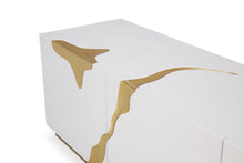 Load image into Gallery viewer, Paramount TV Stand With Gold Accents