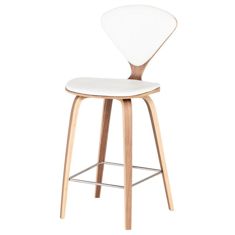 Satine Counter Stool in Leather Seat