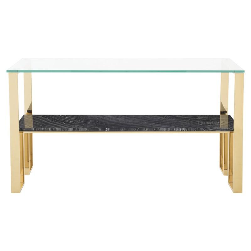 Tierra Console Table Black Marble