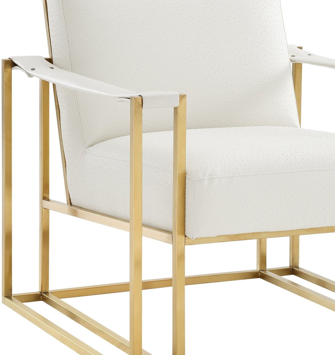 Baxter Ostrich Print Chair in Cream