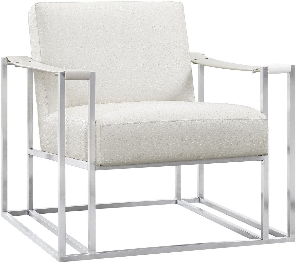 Baxter Ostrich Print Chair in Cream