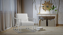 Load image into Gallery viewer, Baxter Ostrich Print Chair in Cream